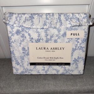 Laura Ashley White and Blue Floral Sheet Set